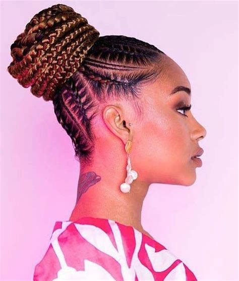 african hair buns|two braided buns for black girls.